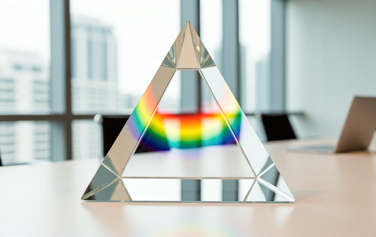 Digital refraction and analytics concept